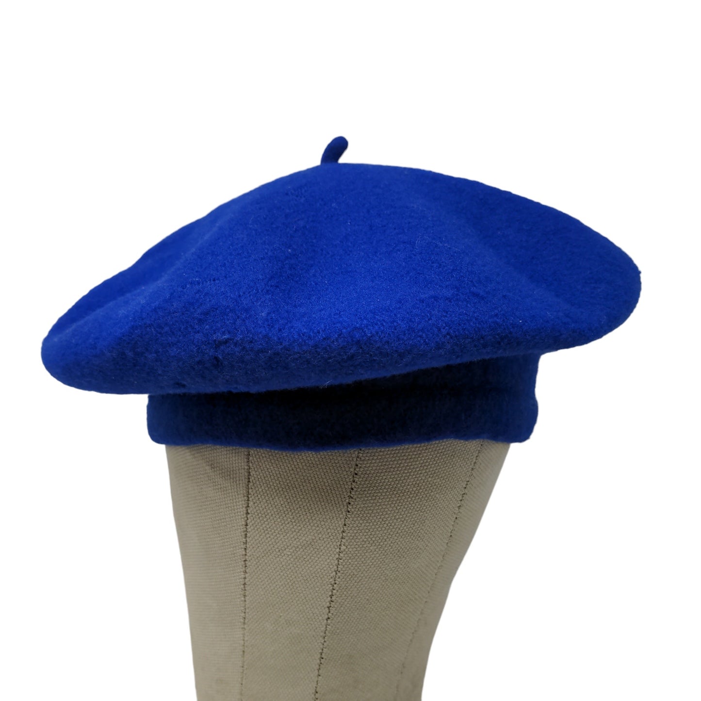 Beret Basque Women's Cap Hat Blue 100% Wool De Luna RN #58884