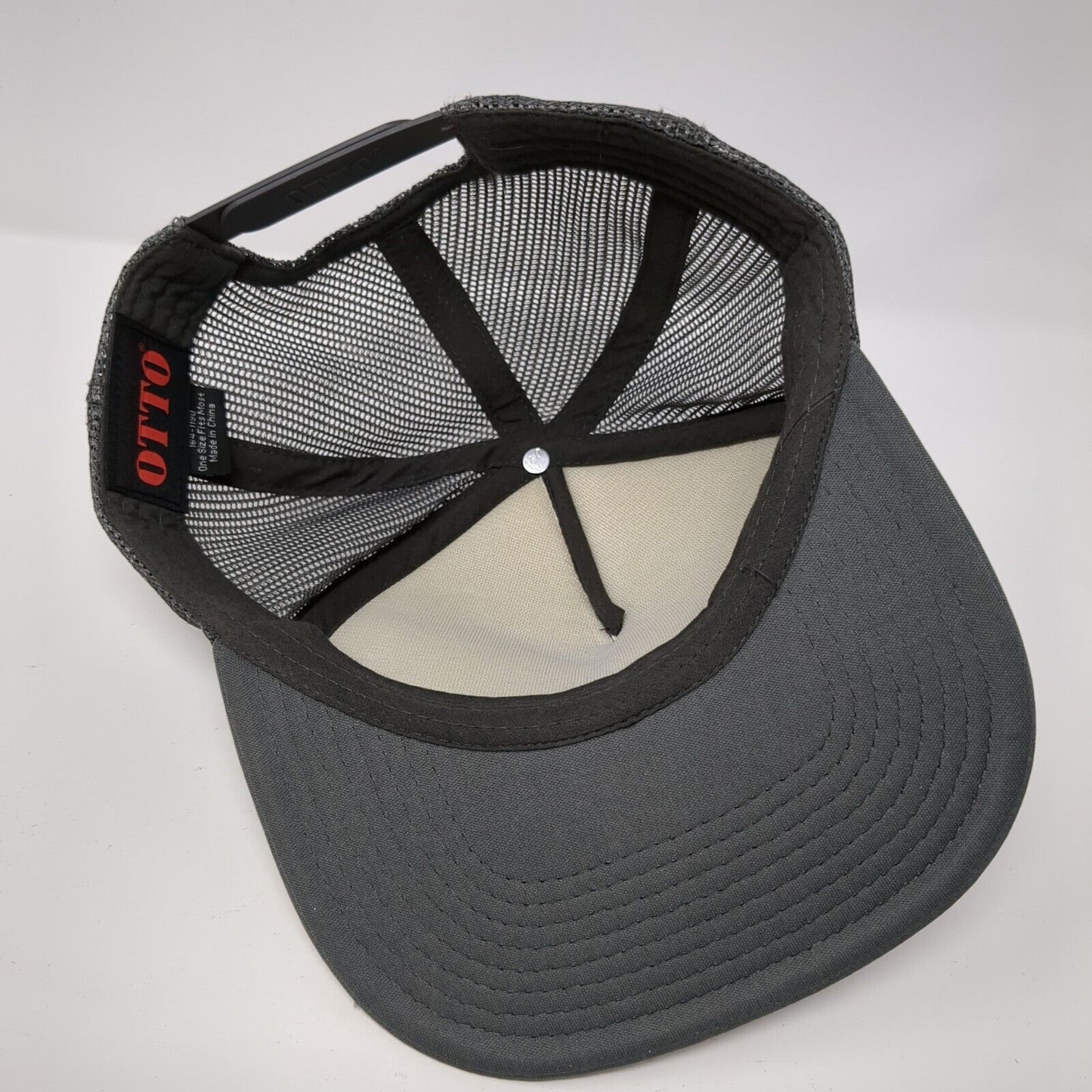 The Yardarm Snapback Trucker Hat Gray One Size Adjustable Mesh Back 6 Panel Otto
