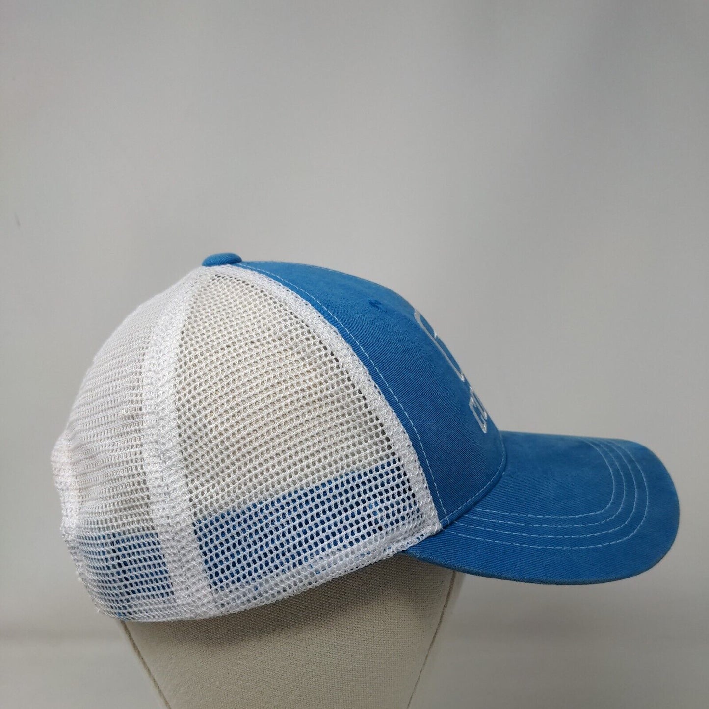 Costa Del Mar Snapback Trucker Hat Blue One Size Embroidered Mesh Back 6 Panel