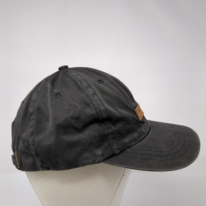 Vintage Polo Sport Ralph Lauren Slideback Hat Black OSFA Made USA Leather Patch