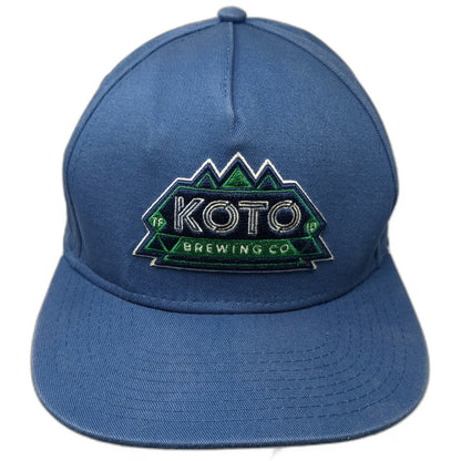 Pukka 5 Panel Blue OSFM Koto Brewing Co Mountains Cotton Snapback Hat Twin Falls