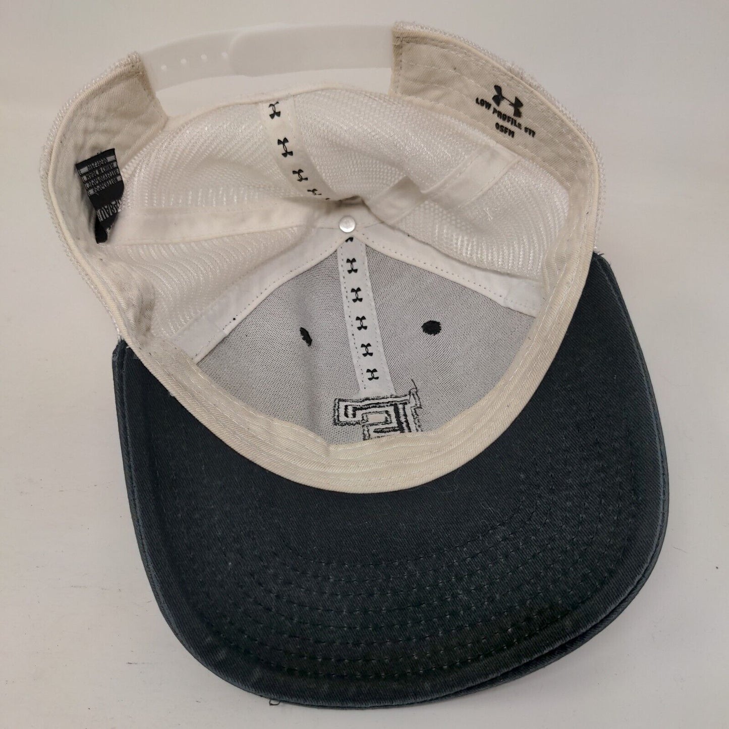 F Initial Snapback Trucker Hat Blue OSFM Low Profile Fit Mesh Back Under Armour