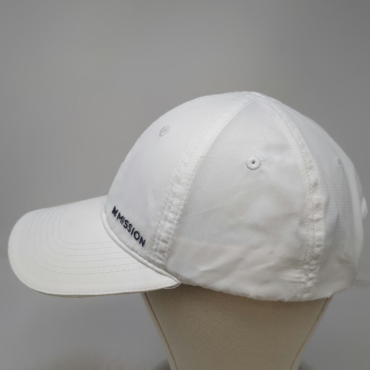Mission Baseball Cap White One Size Cooling Technology Wet To Cool Strapback Hat