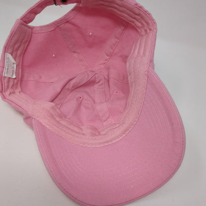 Unbranded Slideback Hat Pink One Size Adjustable Vented Holes 6 Panel Cotton
