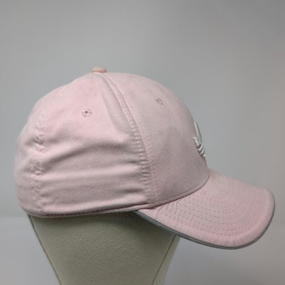 Adidas Baseball Cap Pink 7 1/8 Trefoil Logo Embroidered Polyester Hat Gray Brim