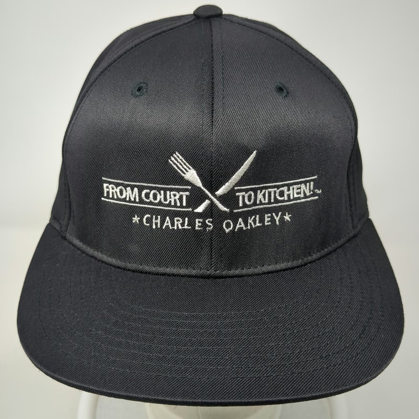 Pacific Headwear Baseball Cap Black XL Charles Oakley From Court To Kitchen Hat