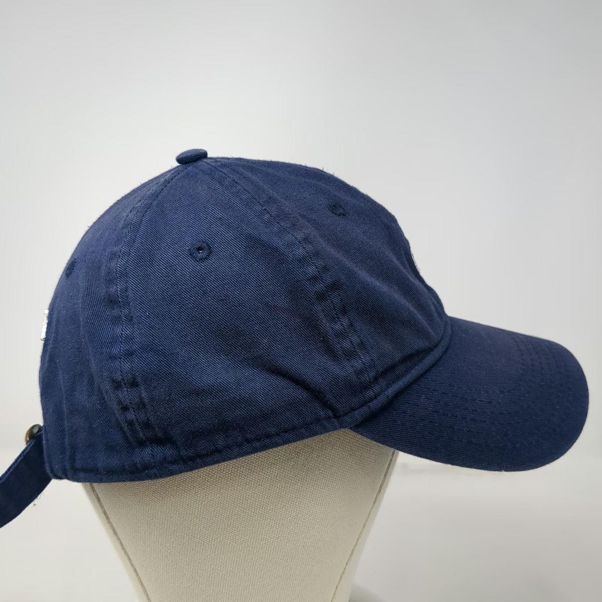 Champion Baseball Cap Blue White Red One Size Cotton Slideback Embroidered Hat