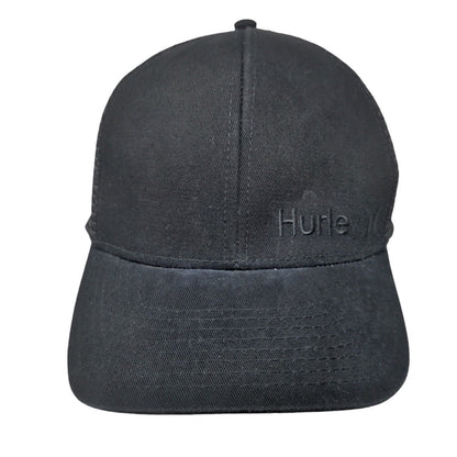 Hurley Snapback Trucker Hat Black One Size Adjustable Embroidered Mesh Back