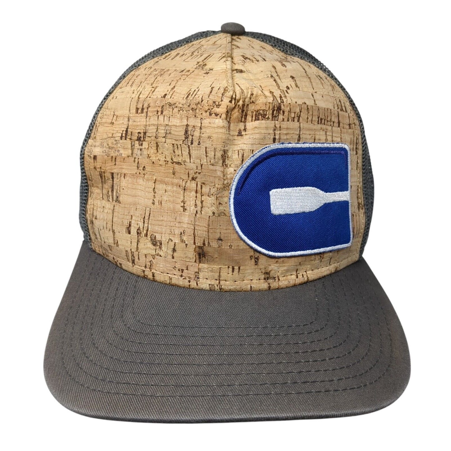 Otto Snapback Trucker Cork Hat Gray One Size Adjustable Mesh Back Polyester