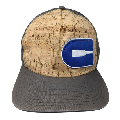Otto Snapback Trucker Cork Hat Gray One Size Adjustable Mesh Back Polyester