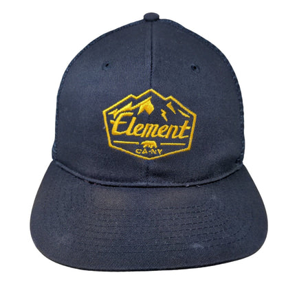 Element CA-NY Snapback Trucker Hat Blue OS Adjustable Embroidered Mesh Back