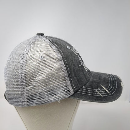 Katydid Baseball Cap Gray One Size I Can't Adult Today Distressed Mesh Hat
