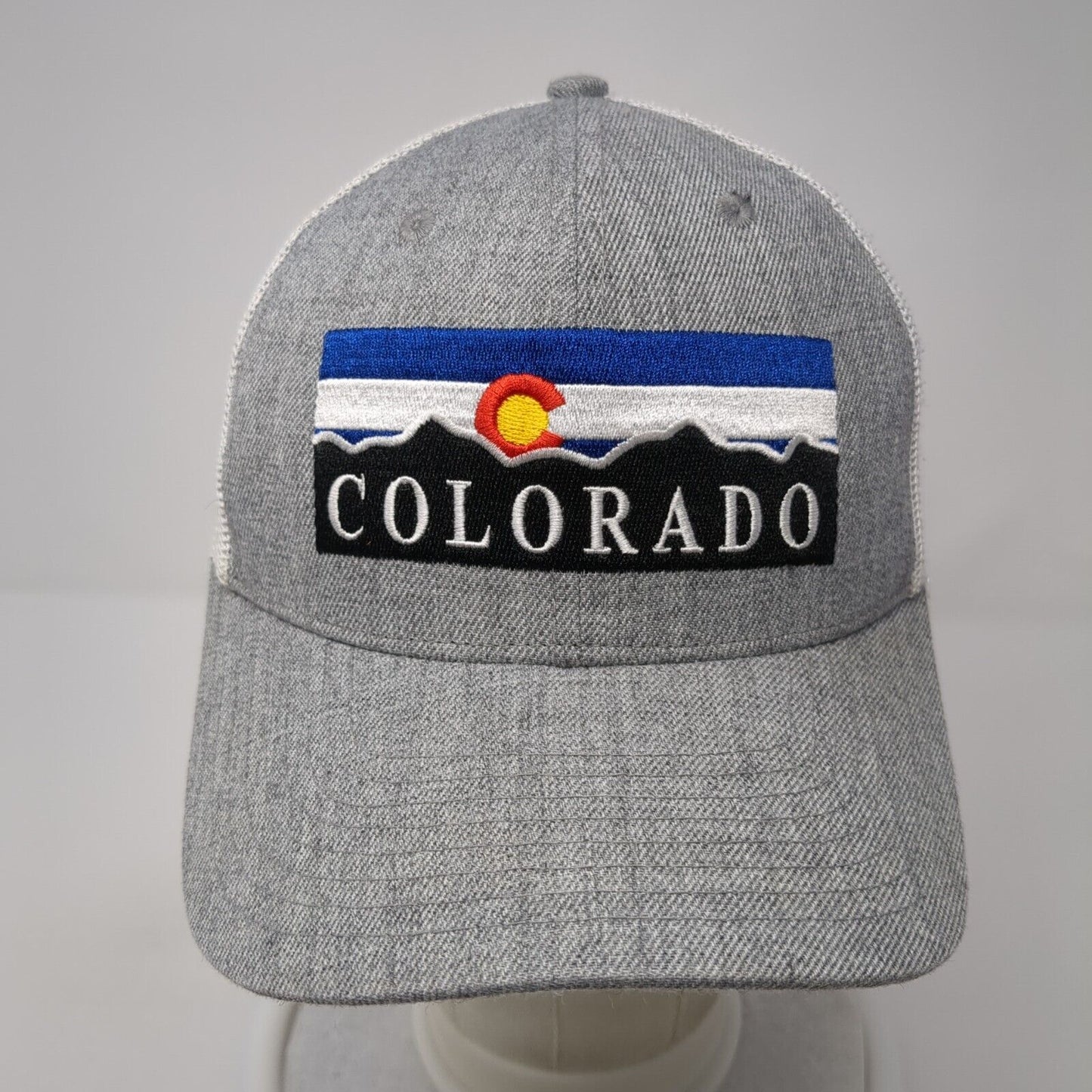 Colorado Snapback Mesh Back Trucker Hat Gray One Size Embroidered
