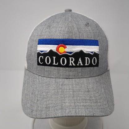 Colorado Snapback Mesh Back Trucker Hat Gray One Size Embroidered