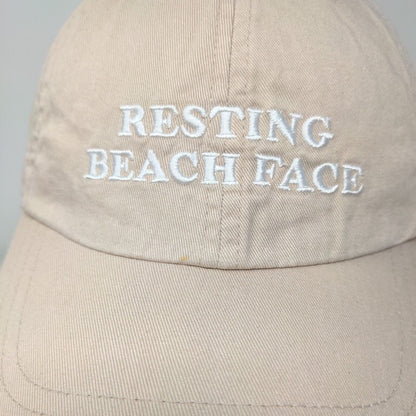 Resting Beach Face Slideback Hat Tan One Size Victoria's Secret PINK