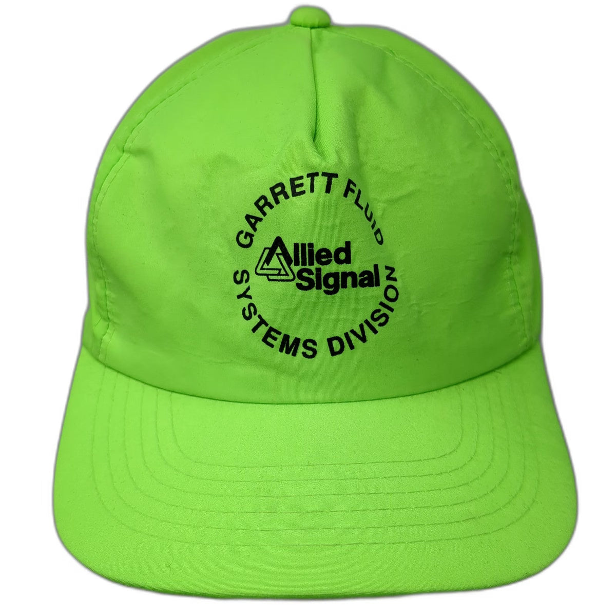 AJ Headwear 5 Panel Green Hat One Size Allied Signal Garrett Fluid Snapback