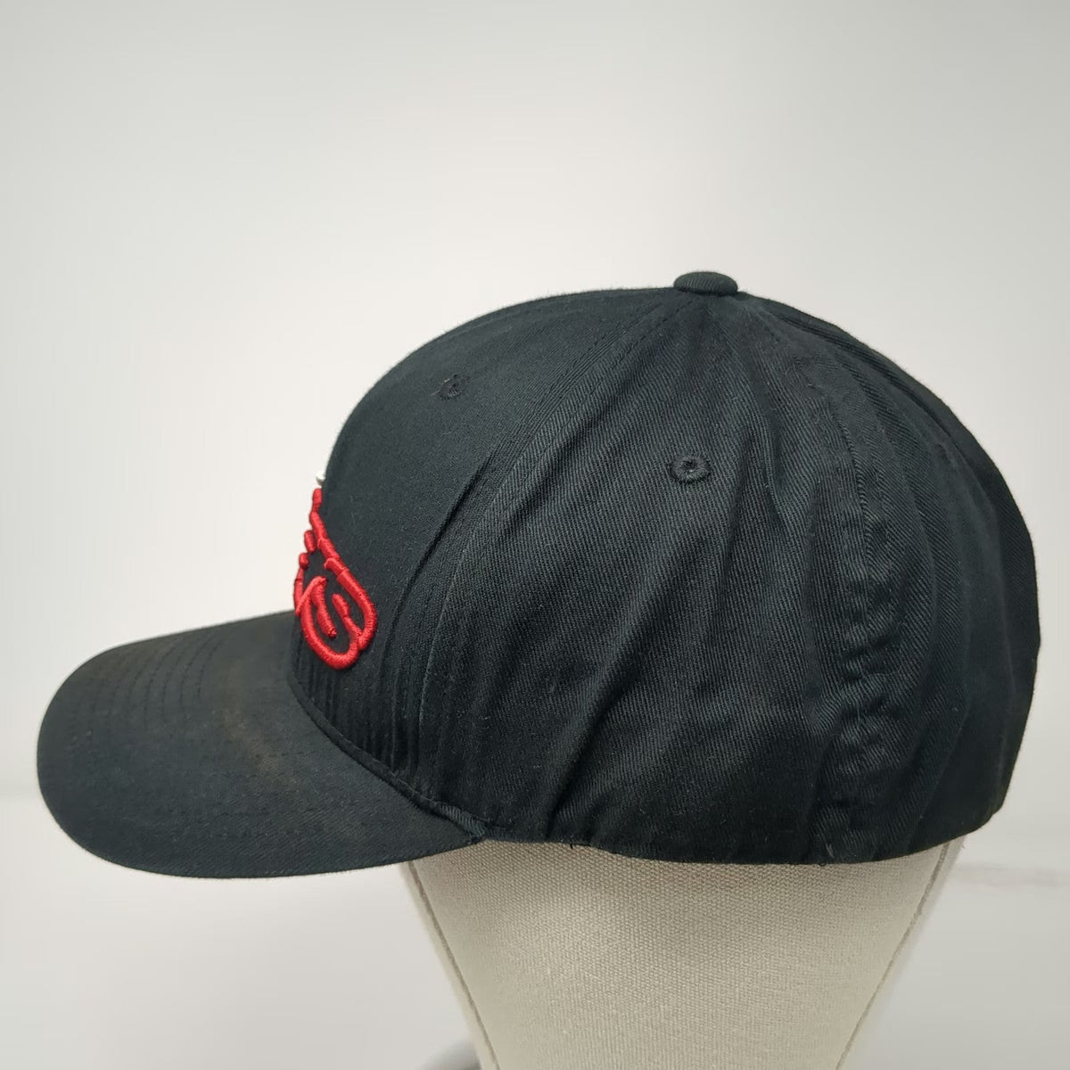 Alpinestars Baseball Cap Black XL Flexfit Embroidered Logo Stretch Fit Hat Moto