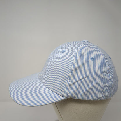 Paige Slideback Hat Blue OS Adjustable Pinstripe Vented Holes 6 Panel Blank