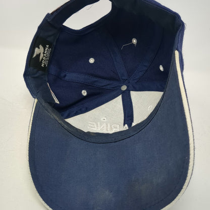 Hosanna U.S. Marine Veteran EGA Logo Blue Hat One Size Baseball Cap Eagle Globe