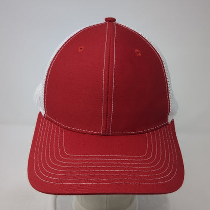 Richardson Snapback Trucker Hat Red One Size Adjustable Mesh Back Blank