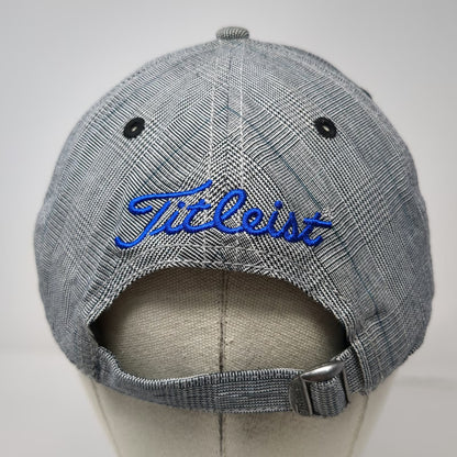 Titleist Baseball Cap Gray One Size Glen Plaid Cotton Adjustable Slideback Hat