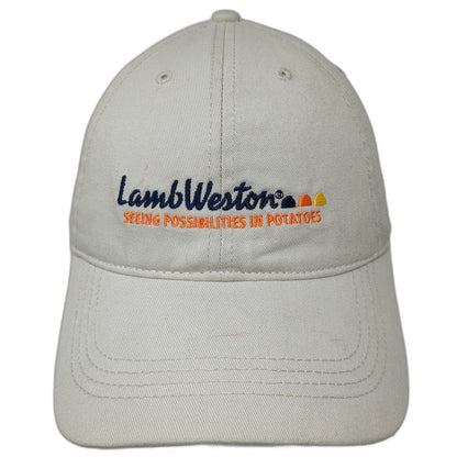 Cap America Baseball Cap Beige One Size Lamb Weston Embroidered Adjustable Hat