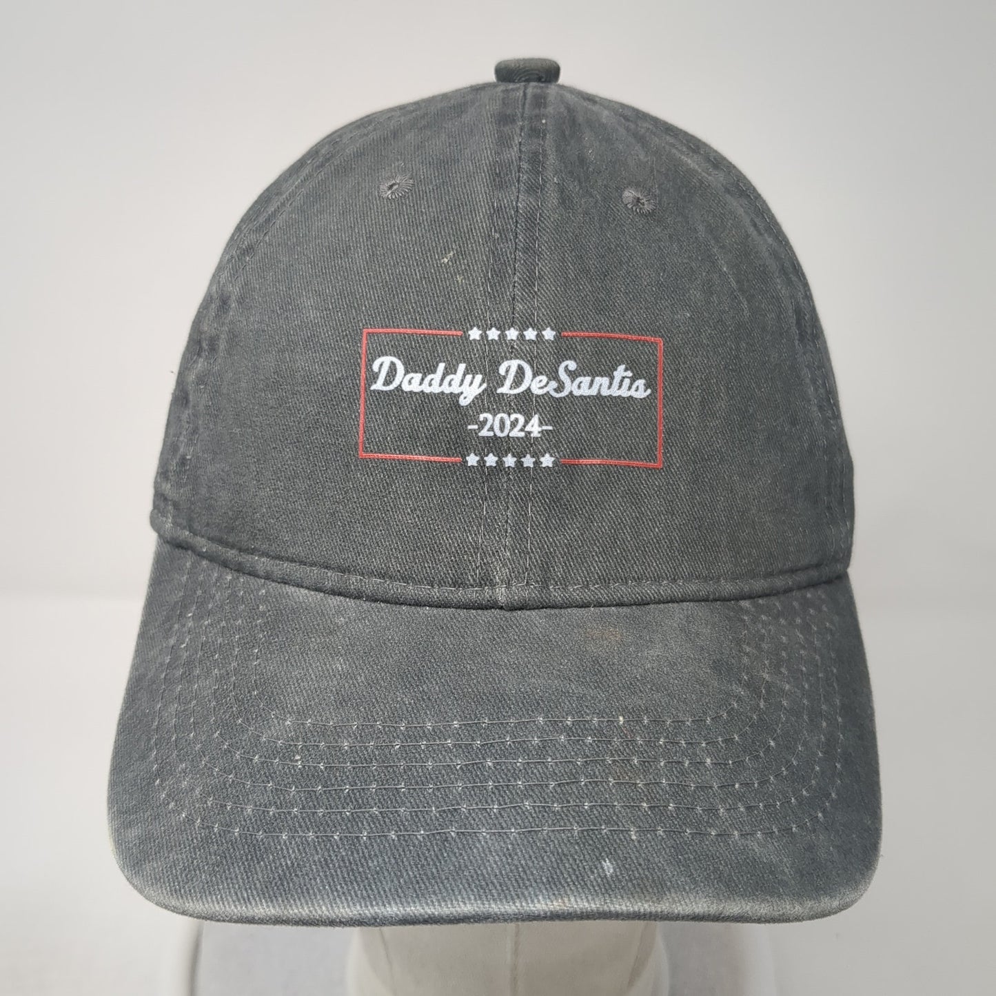 Daddy DeSantis 2024 Slideback Hat Gray One Size Adjustable Vent Holes
