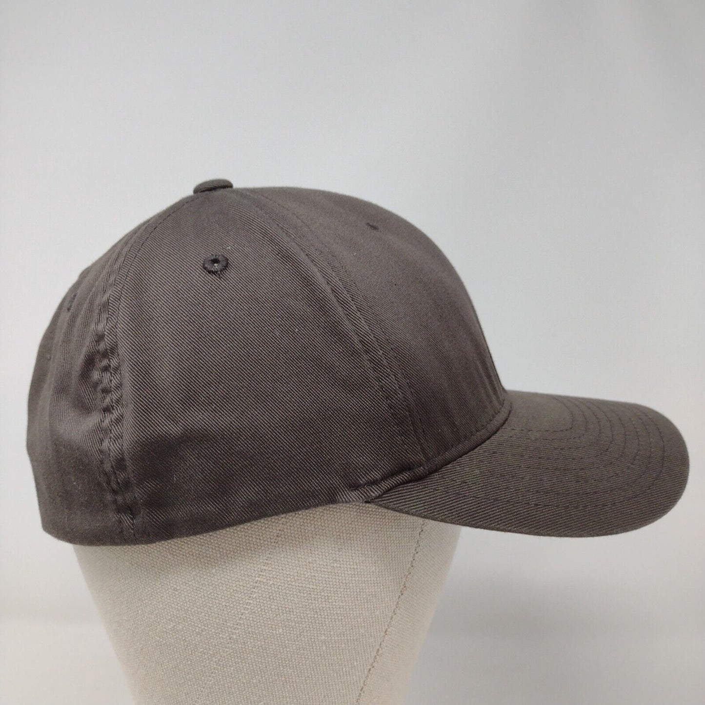 WLS Embroidered Fitted Hat Gray Large-XL Solid Flexfit Yupoong