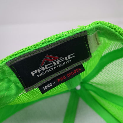 Pacific Headwear Trucker Hat Black Green One Size Mesh Snapback Building Center