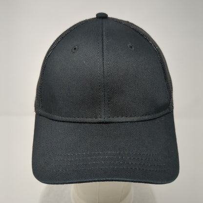 Otto Youth Snapback Trucker Hat Black One Size Adjustable Mesh Back Blank