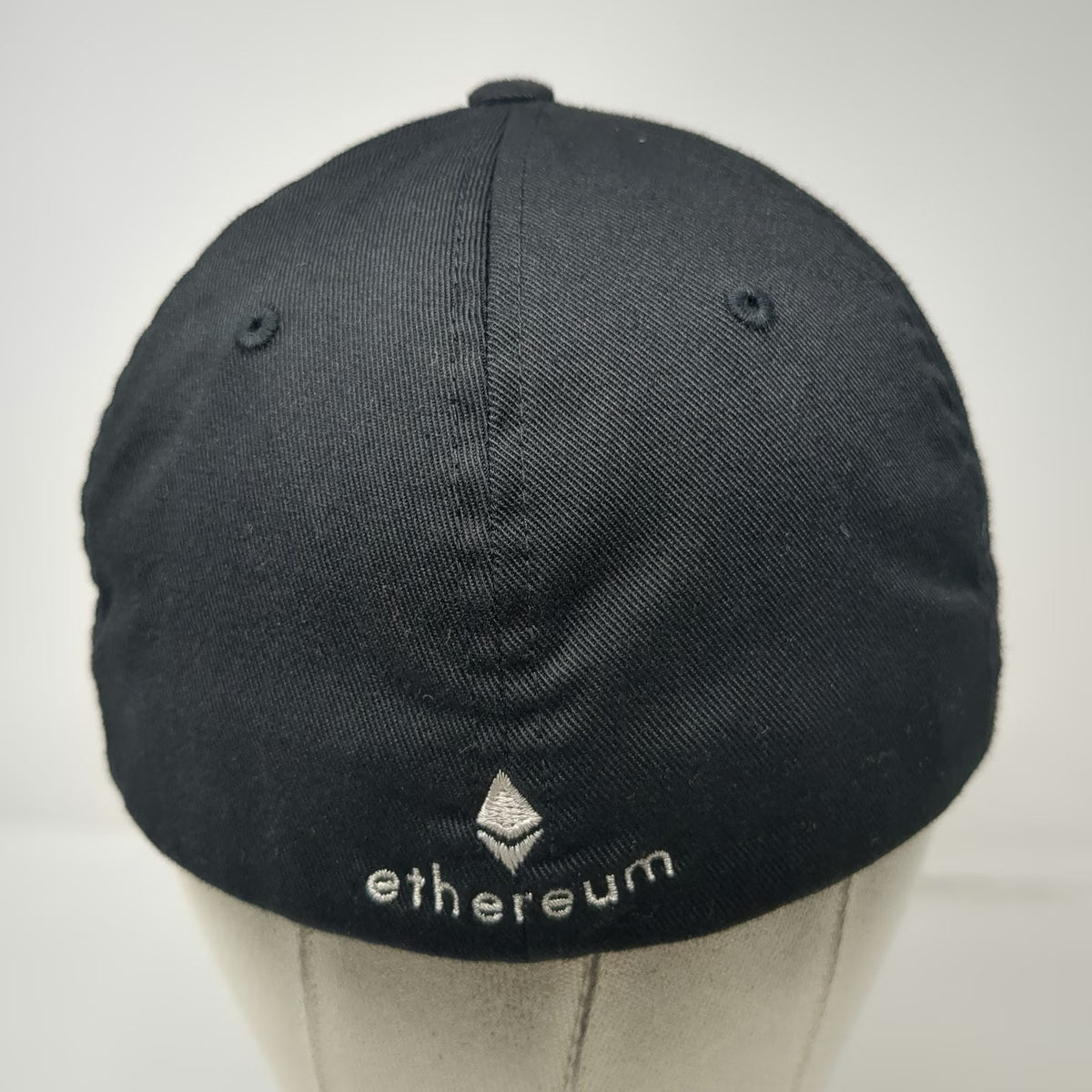 Flexfit Baseball Cap Black XL Fitted Ethereum Crypto Logo Embroidered Hat