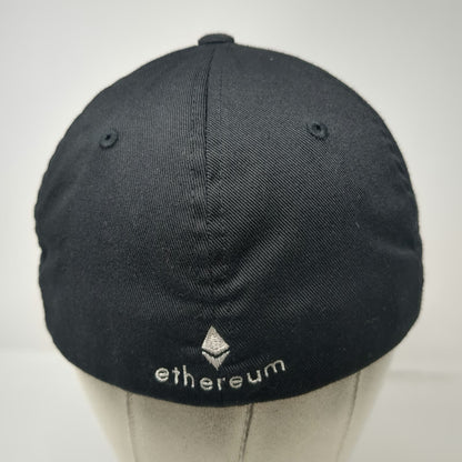 Flexfit Baseball Cap Black XL Fitted Ethereum Crypto Logo Embroidered Hat