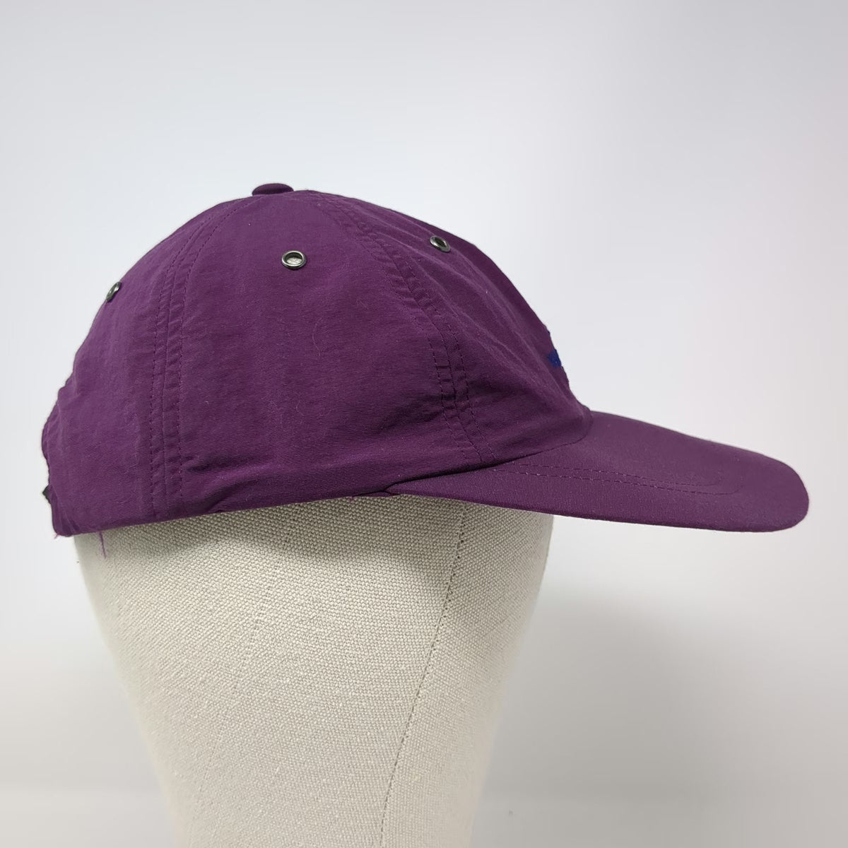 The North Face Baseball Cap Purple Supplex Nylon Slideback Hiking Hat Vintage