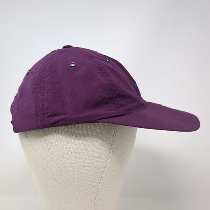 The North Face Baseball Cap Purple Supplex Nylon Slideback Hiking Hat Vintage