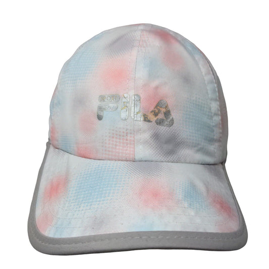 FILA Strapback Hat Multicolor One Size Adjustable Tie Dye Breathable 5 Panel