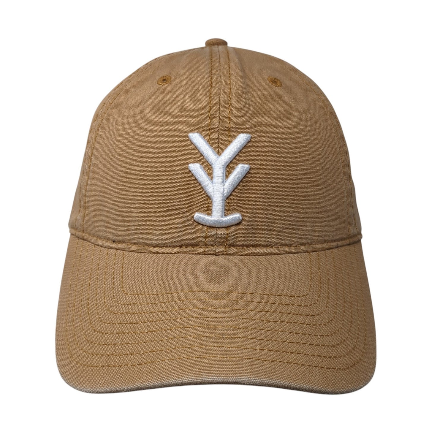 Yee Yee Logo Slideback Hat Brown One Size Adjustable Solid Embroidered