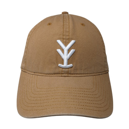 Yee Yee Logo Slideback Hat Brown One Size Adjustable Solid Embroidered