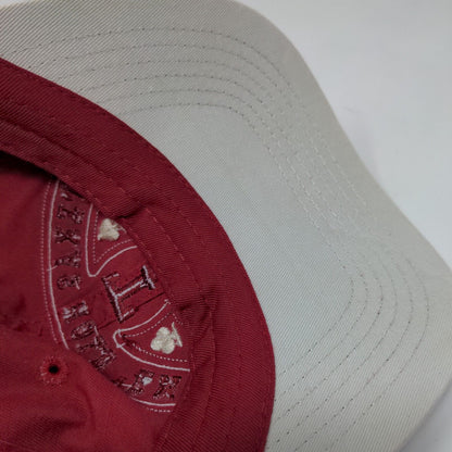 Texas Hold 'Em Player Strapback Hat Red Adult Embroidered Patch Adjustable