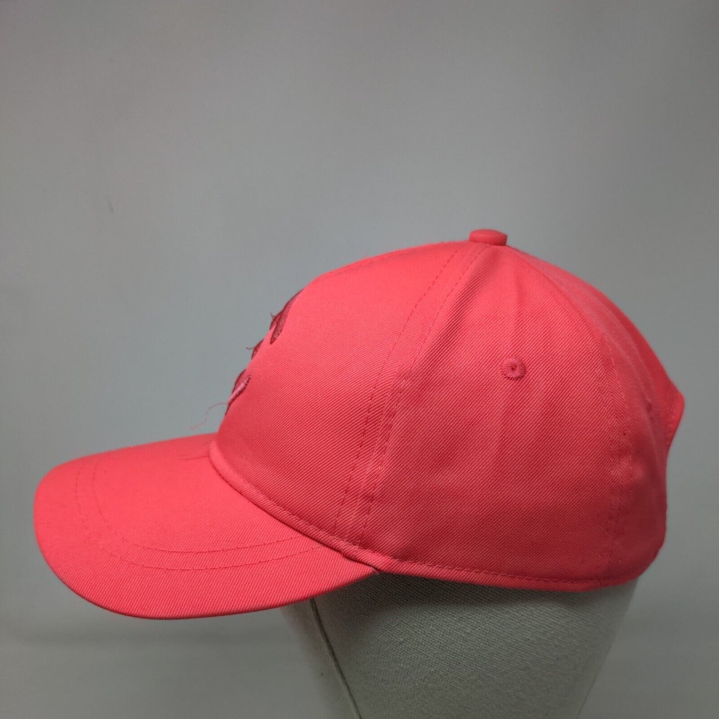Ola Slideback Hat Pink One Size Adjustable Embroidered Vented Holes 6 Panel