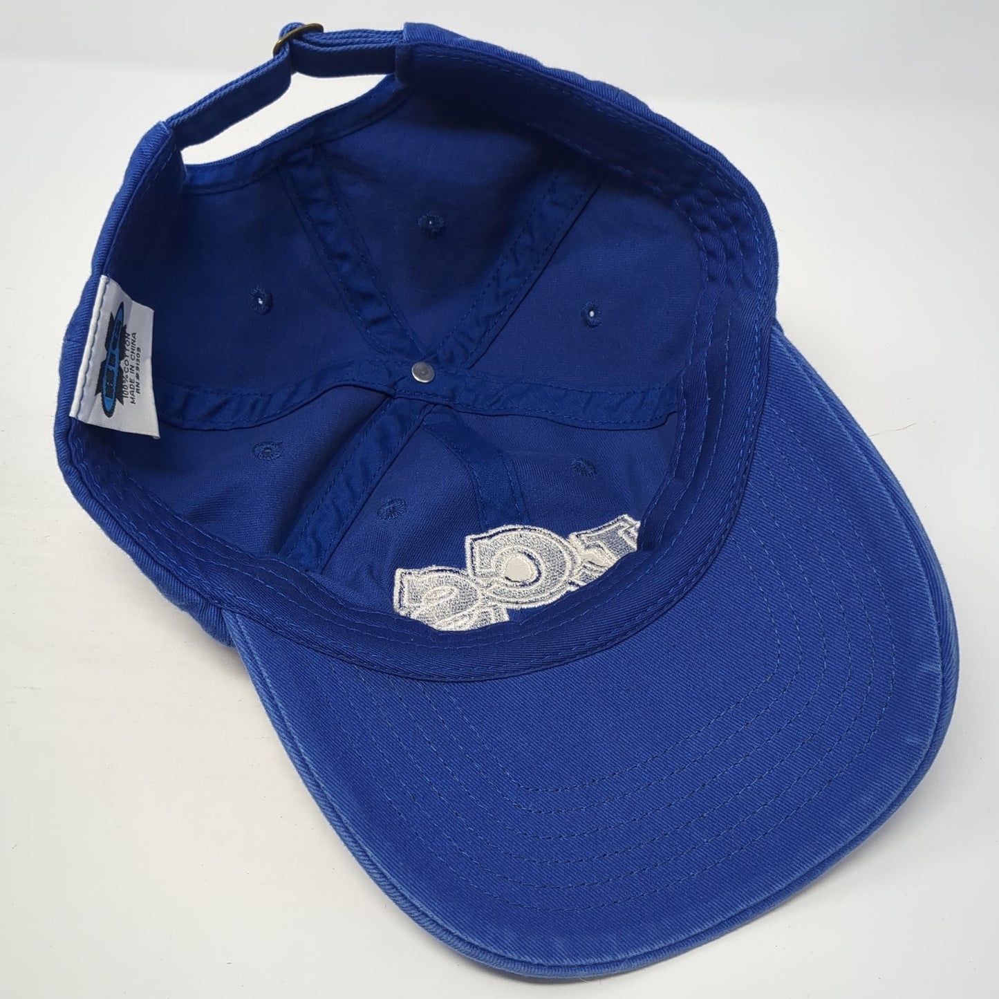 LCS Soccer Slideback Hat Blue One Size Adjustable Embroidered Big X