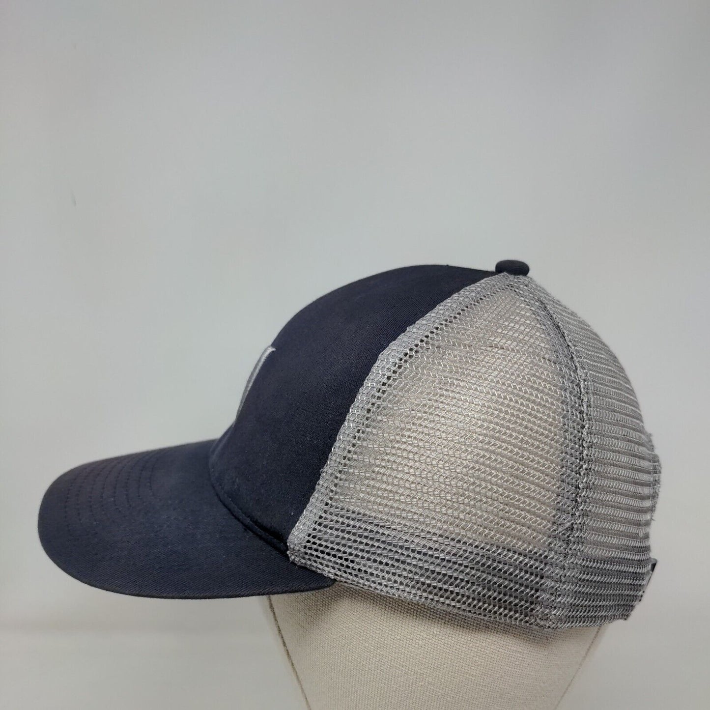 Hurley Snapback Mesh Back Trucker Hat Blue One Size Embroidered Logo