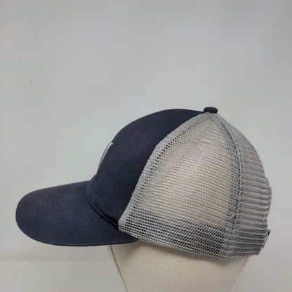 Hurley Snapback Mesh Back Trucker Hat Blue One Size Embroidered Logo
