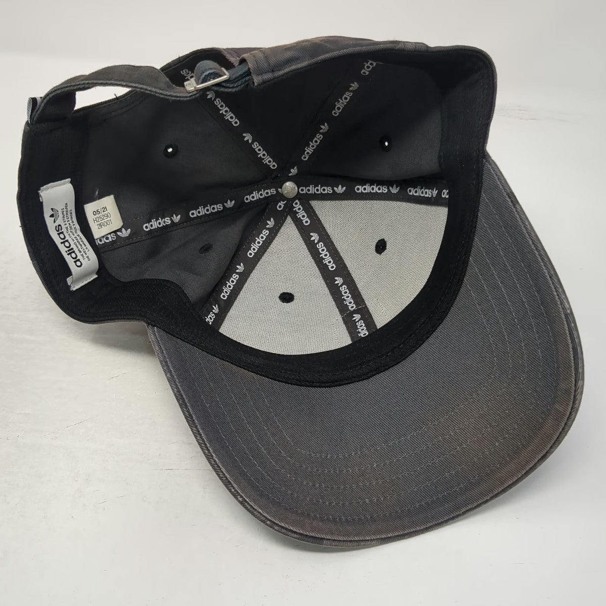 Adidas Baseball Cap Black Camo One Size Trefoil Logo Adjustable Plaque Hat