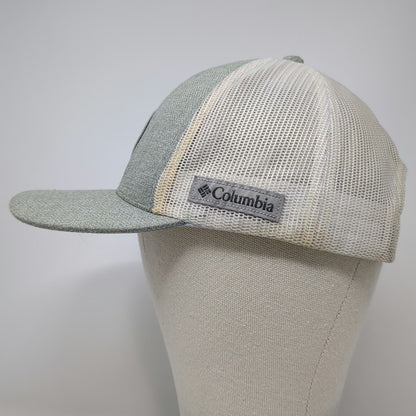 Columbia Trucker Hat Gray White One Size Mesh Snapback Logo Patch Fishing Sun