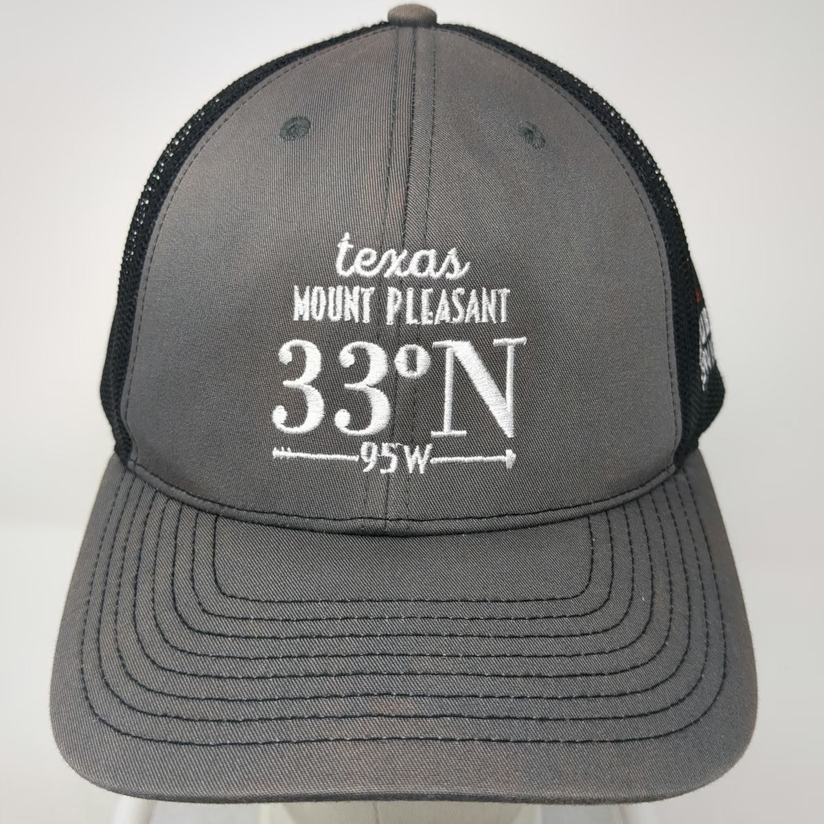 Richardson Trucker Hat Gray Black One Size Republic Services Mount Pleasant TX