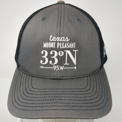 Richardson Trucker Hat Gray Black One Size Republic Services Mount Pleasant TX