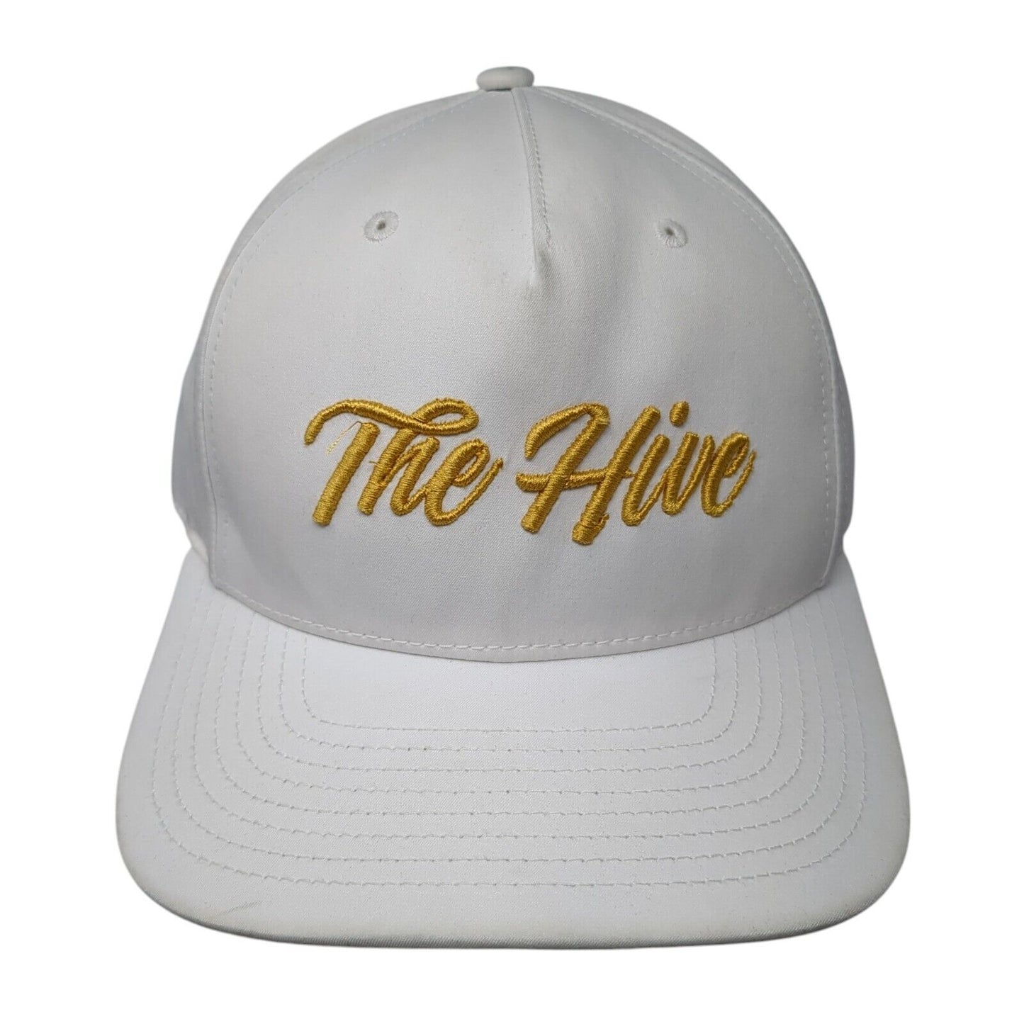The Hive Snapback Hat White One Size Adjustable Embroidered Richardson