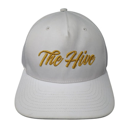 The Hive Snapback Hat White One Size Adjustable Embroidered Richardson