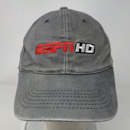ESPN HD Strapback Hat Gray One Size Adjustable Embroidered 6 Panel Seba