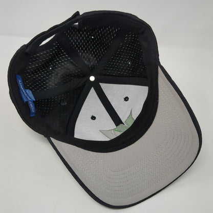 W Strapback Hat Black One Size Adjustable Embroidered 6 Panel Port Authority